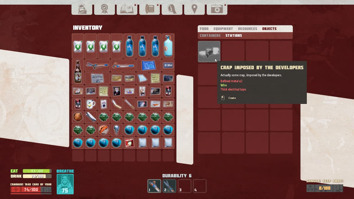 How to make crap imposed by the developers in Breathedge Gamepur