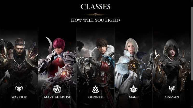All classes in Lost Ark Gamepur