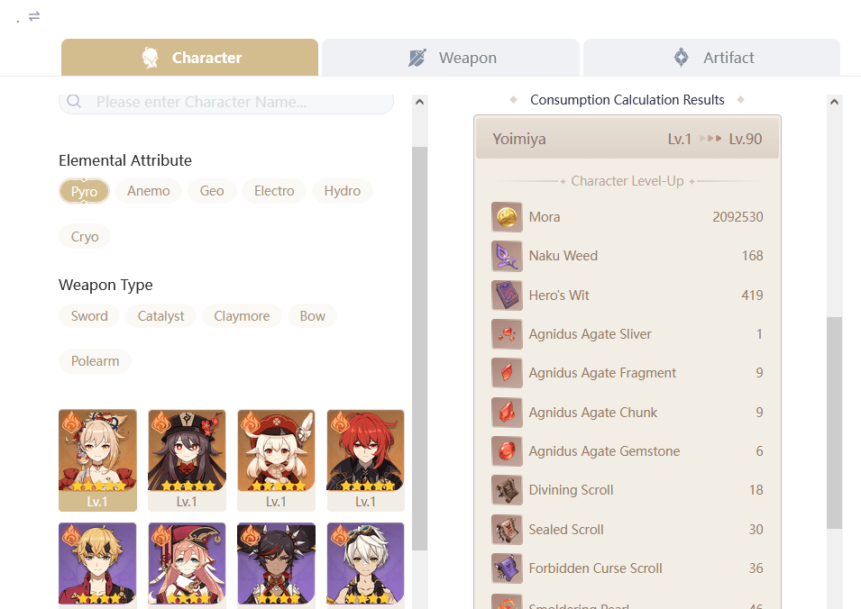 What's the Enhancement Progression Calculator Tool in Genshin Impact? Gamepur