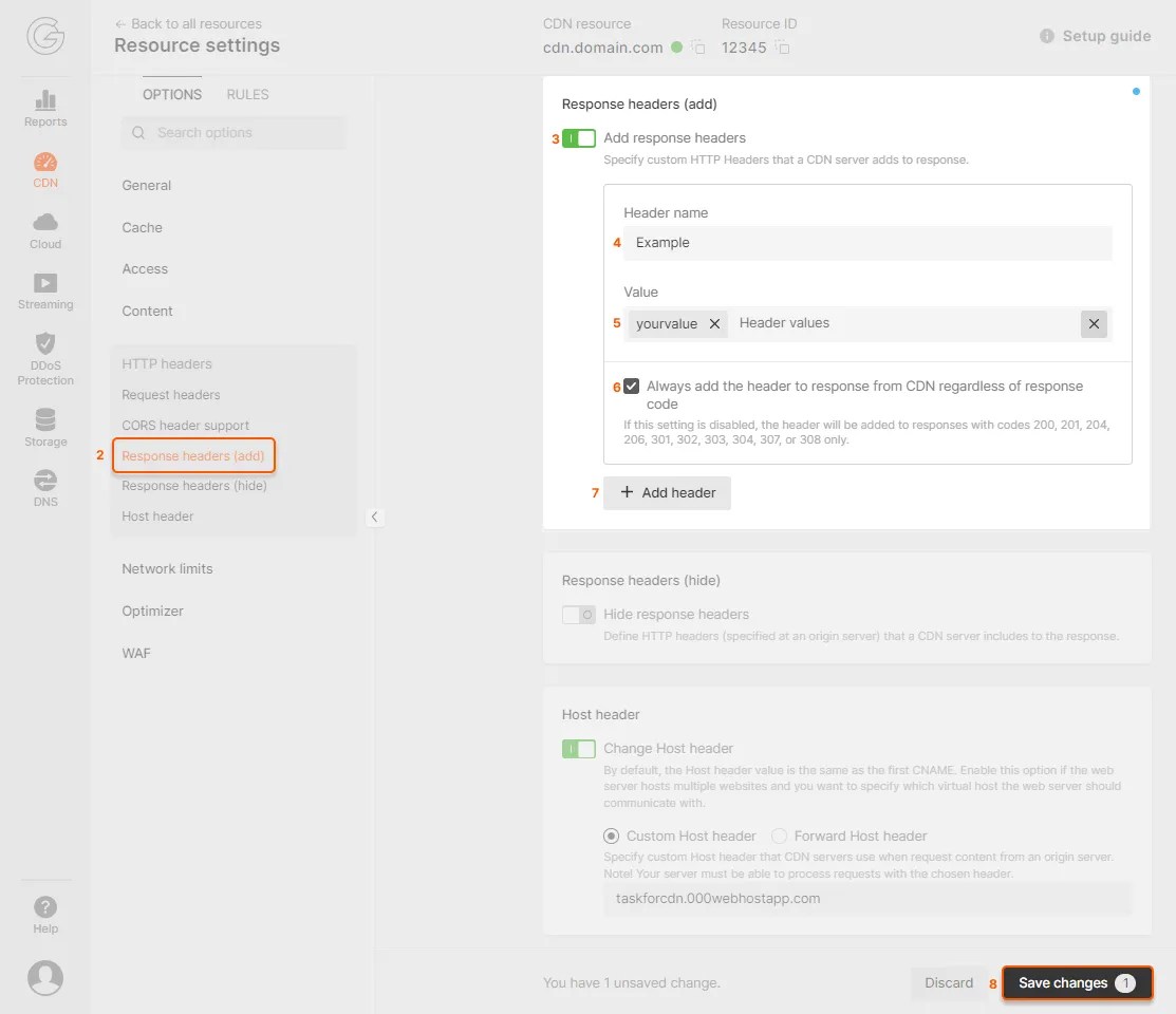 Manage CDN Response Headers Effectively Gcore
