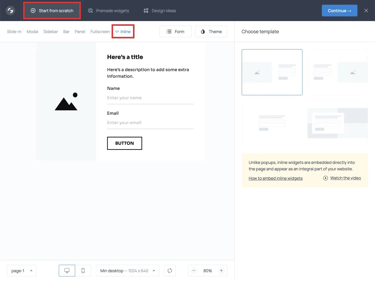 How to embed widgets into the webpage Getsitecontrol