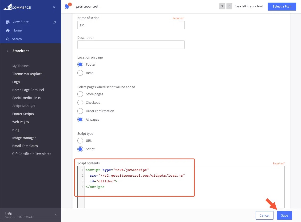 How to install widgets on Getsitecontrol