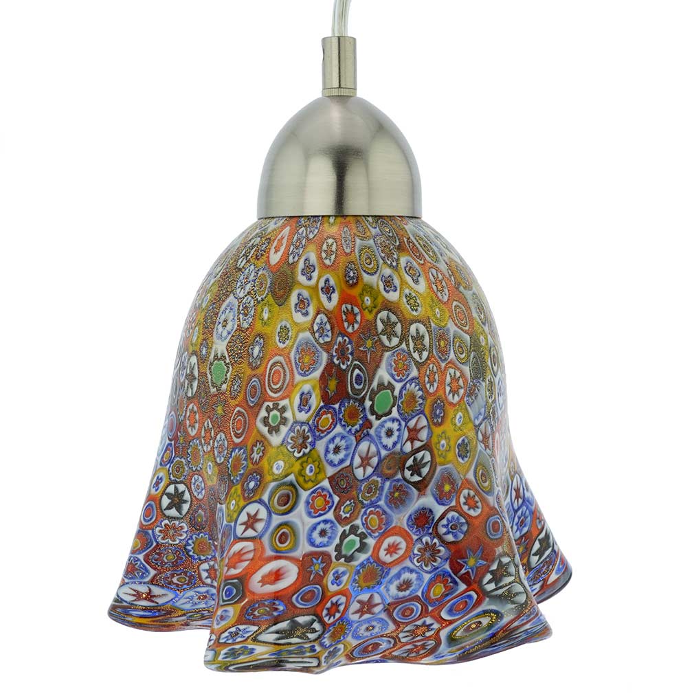 Murano Glass Lighting Murano Glass Pendant Light Millefiori Gold