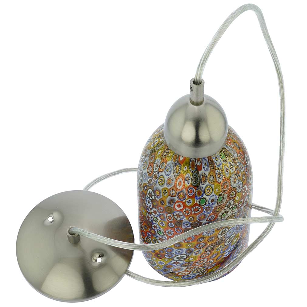 Murano Glass Lighting Murano Glass Pendant Light Millefiori Gold