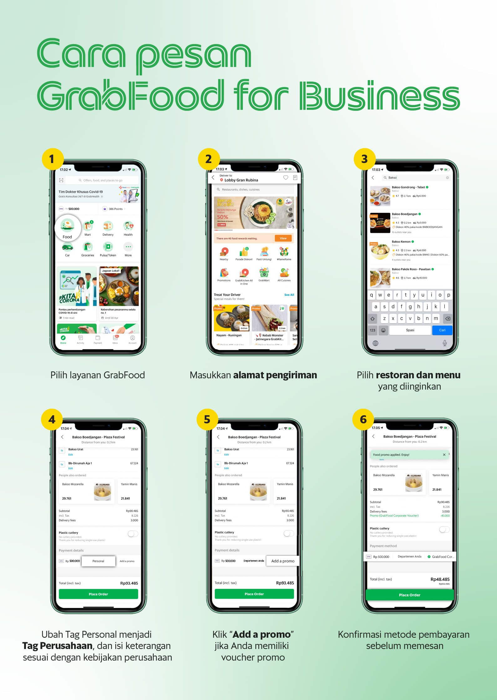 Cobain mudahnya GrabFood for Business Grab ID