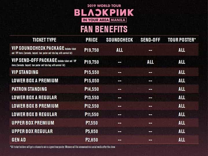BLACKPINK announces ticket prices for 'In Your Area' tour in Manila