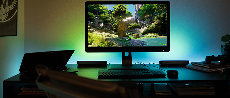The Philips Hue Play Light Bar Attaches To Your Monitor For Some Cool Ambient Lighting - Hardwarezone.com.sg
