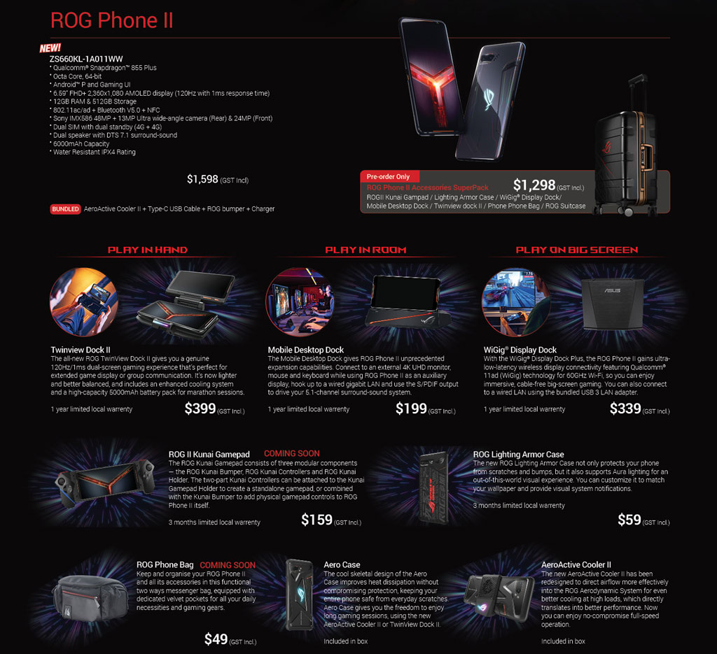 The ASUS ROG Phone II is available in Singapore now (Updated