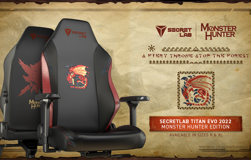 Secretlab's first Monster Hunter gaming chair features Rathalos