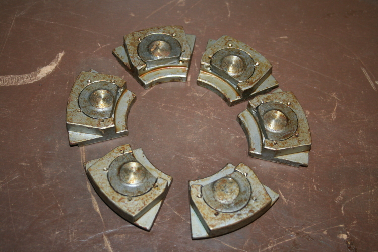 Thrust bearing shoes for JHJ5 Kingsbury, Bingham Willemette pump, set of 6