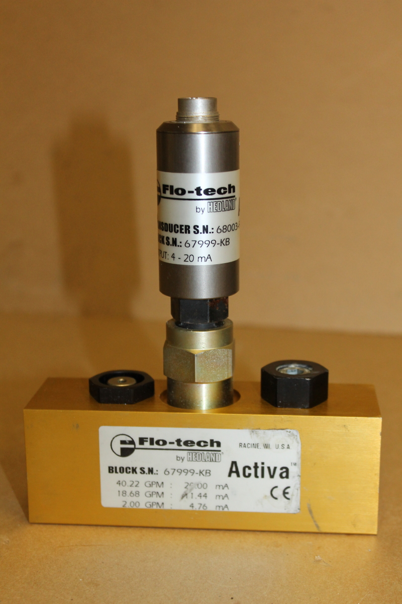 Flow meter, Hydraulic, Turbine, 5000psi, 140 GPM, 420mA, F6204, Flo Tech