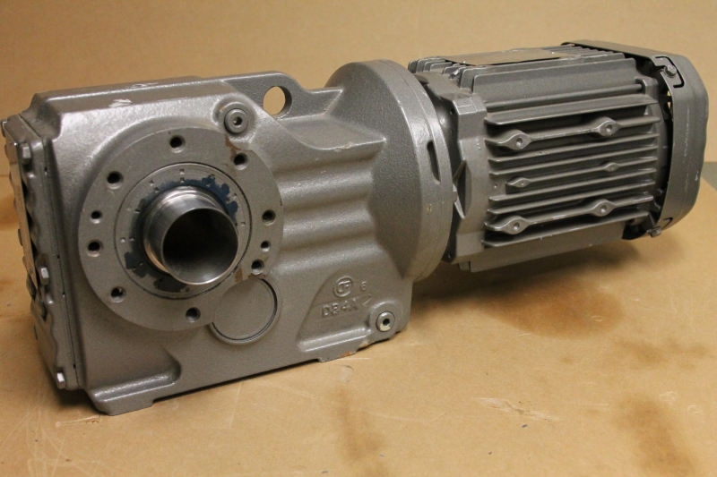 SEWEurodrive KT47/TDRE80M4 Helicalbevel Gearmotor, 1740RPM, 3 PH, 1HP, TorqLOC