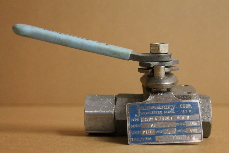 Jamesbury Ball Valve, 3/4" NPT, A4436TTMODB, AL Body, 316 SS
