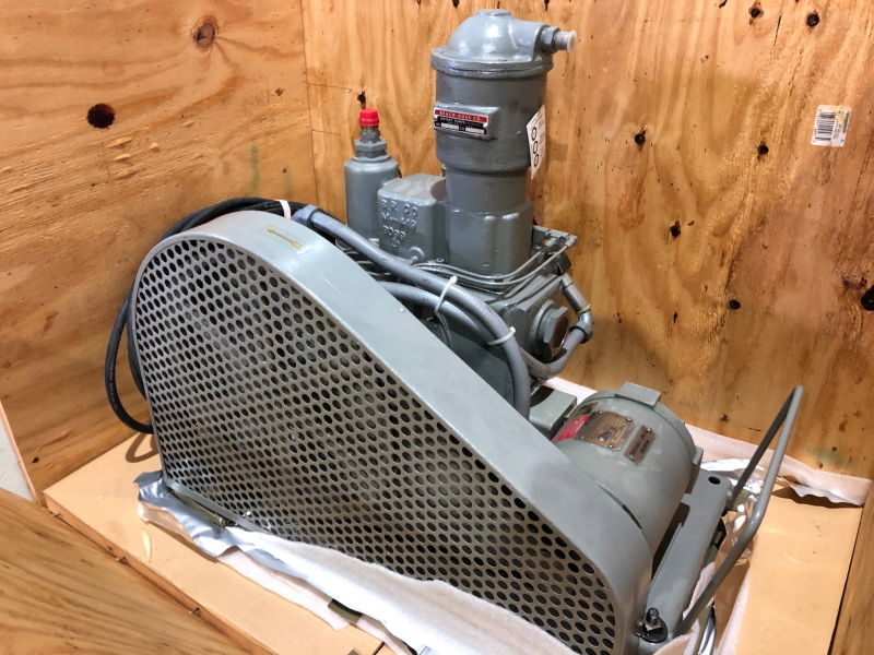 Beach Russ rotary piston vacuum pump 3/4 HP 18 CFM NEW IN CRATE
