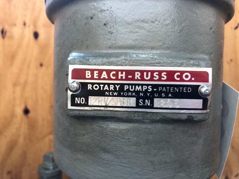 Beach Russ rotary piston vacuum pump 3/4 HP 18 CFM NEW IN CRATE