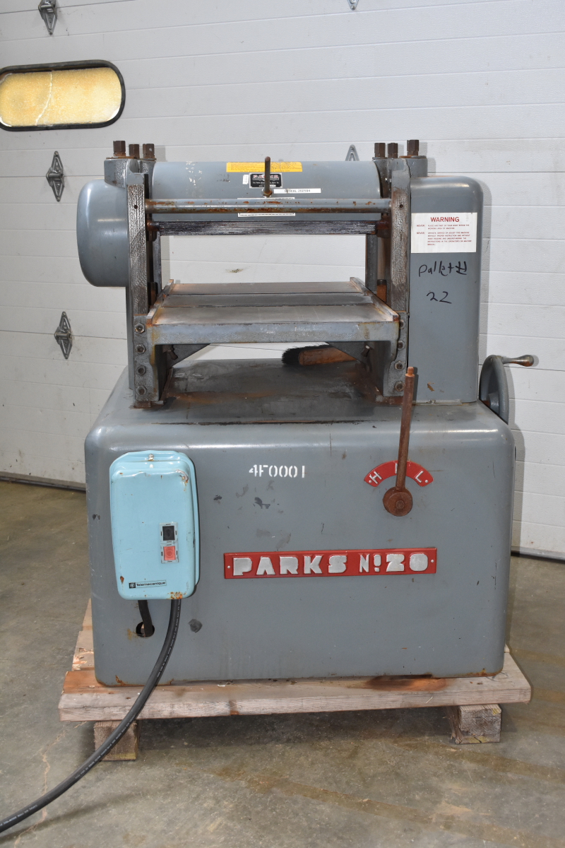 Parks No. 20 Woodworking Machines planer SINGLE PHASE