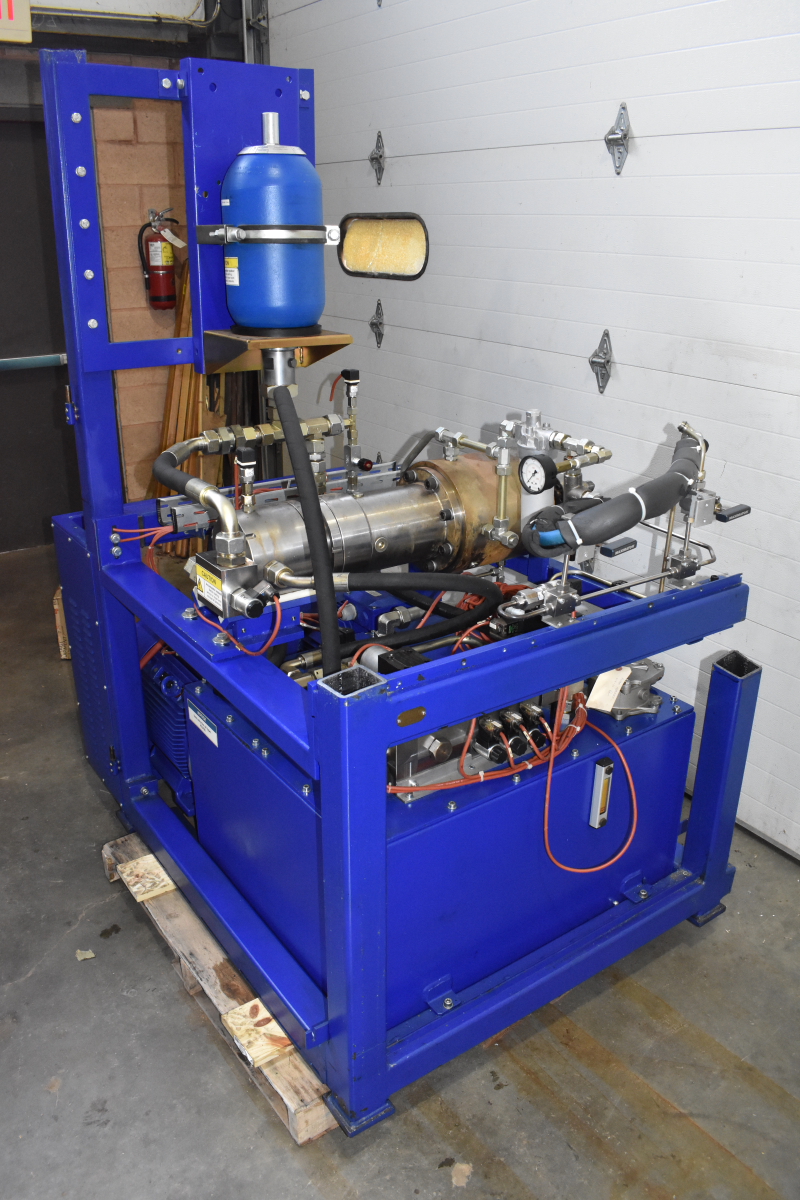 Hydraulic intensifier high pressure impulse test stand 8500 PSI