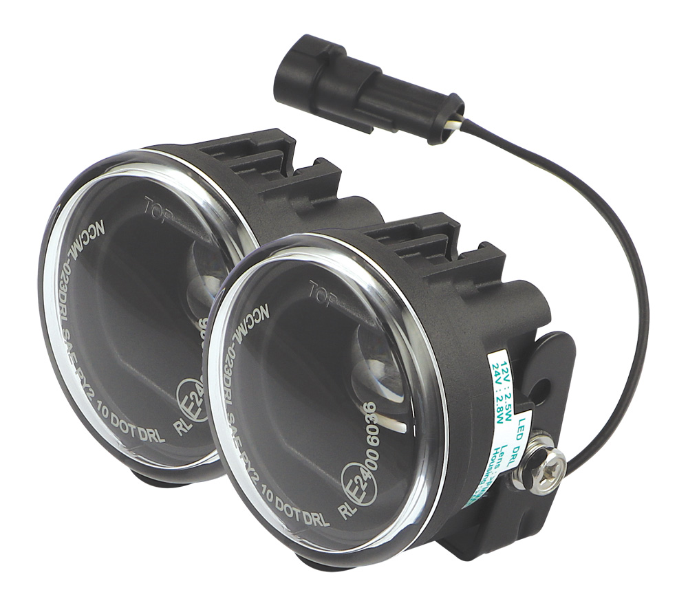 LEDTagfahrleuchtenSet ø70mm, schwarz Hoelzle