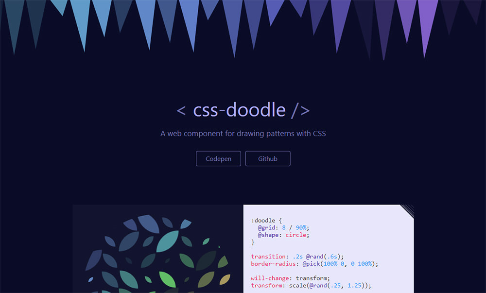 Draw Custom Patterns in CSS With CSSDoodle  Component Hongkiat