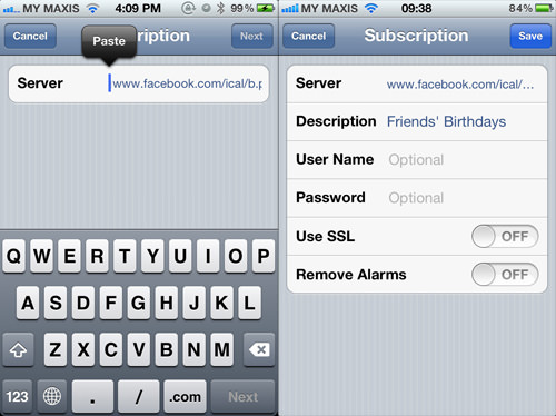 Sync Facebook Birthday & Event Calendar To iPhone Calendar Hongkiat
