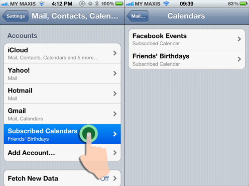 Sync Facebook Birthday & Event Calendar To iPhone Calendar Hongkiat
