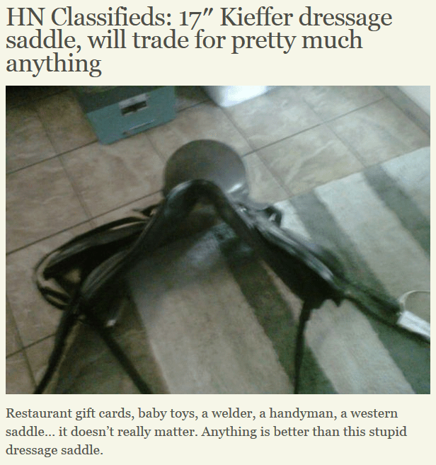 Best of Craigslist ‘All Purpose English Saddle 150 (Londonderry NH)’ HORSE NATION