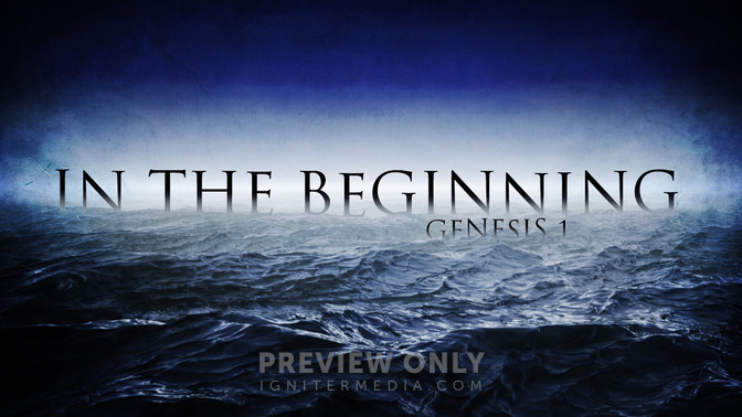 In The Beginning Title Graphics Igniter Media