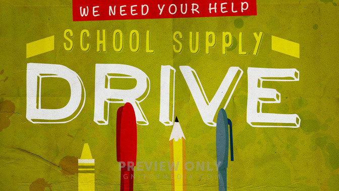 School Supply Drive Title Graphics Igniter Media