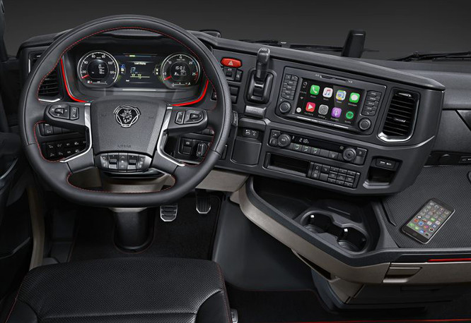 Scania becomes first company to add CarPlay to semi trucks