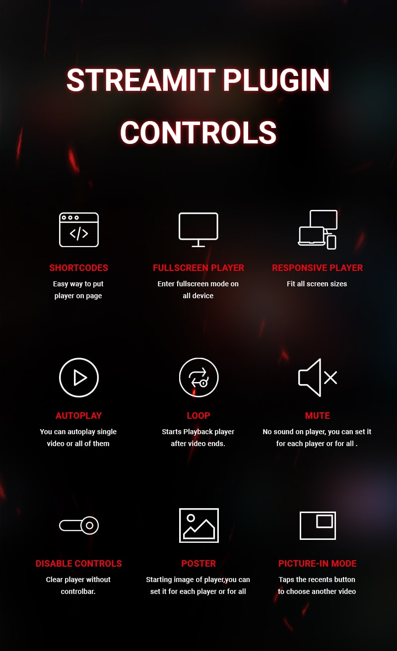 Streamit Live video streaming player WordPress plugin