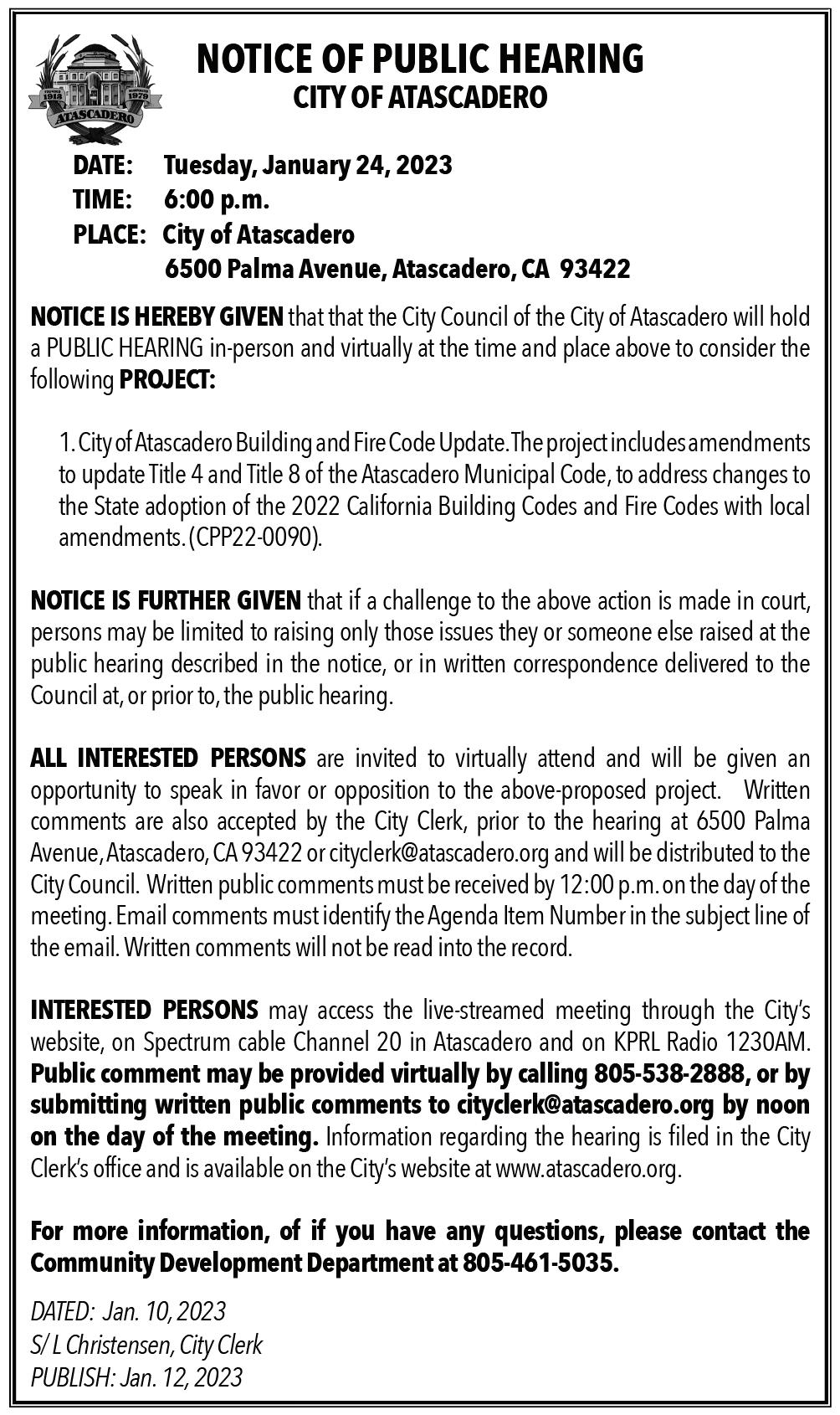 Atascadero News • January 12, 2023 by 13 Stars Media Issuu