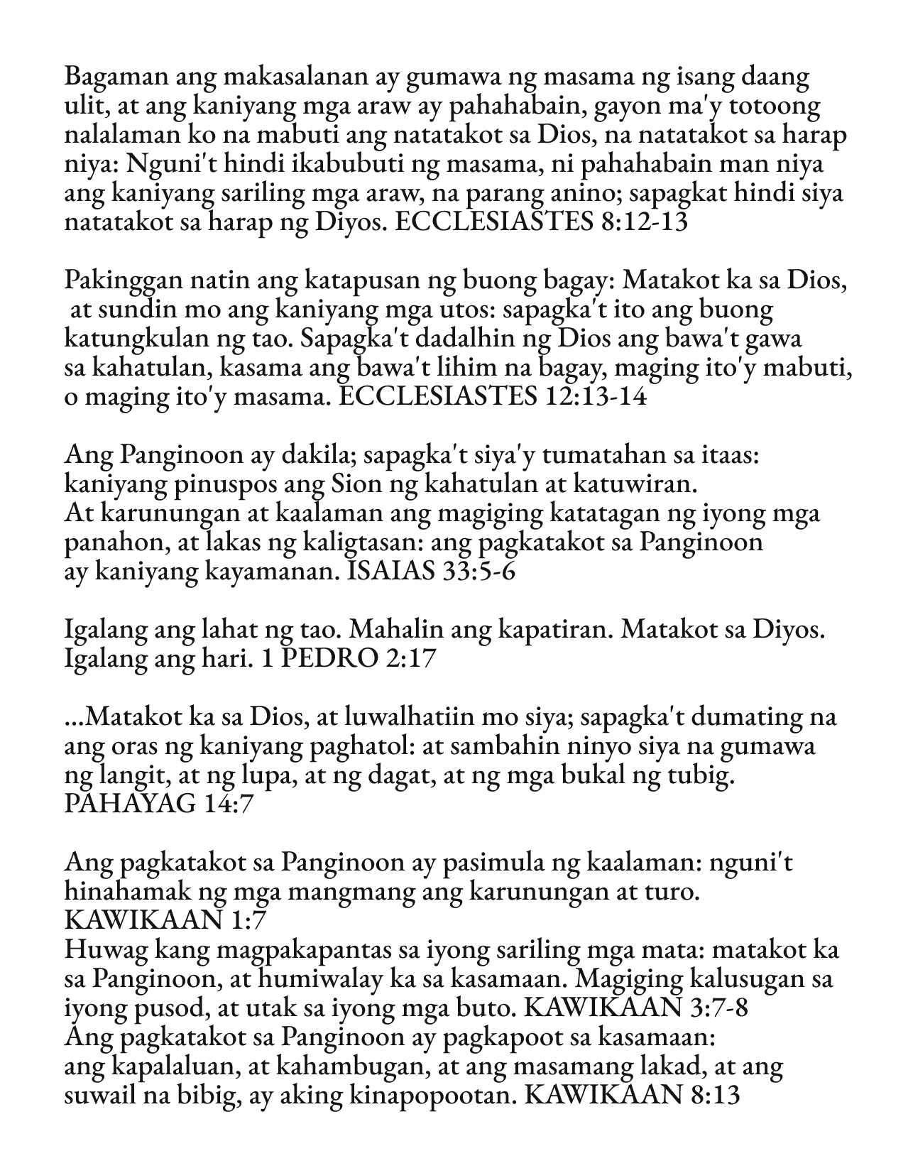 Tagalog The Fear of the LORD Tract by Filipino Tracts and Literature Society Inc. Issuu