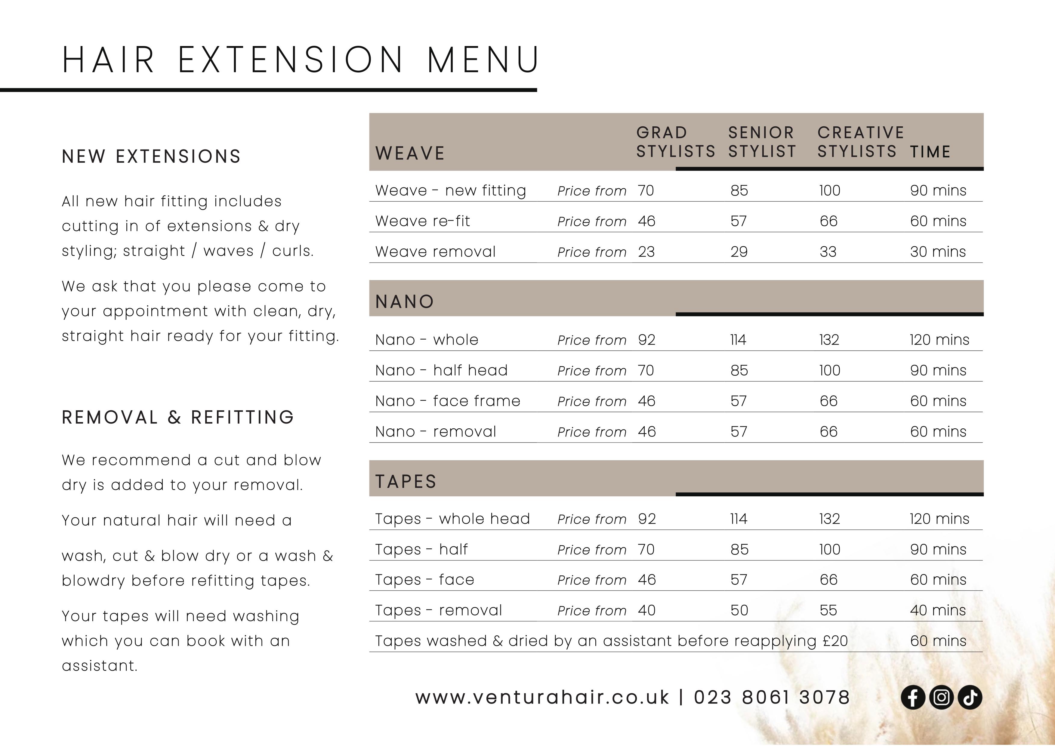 Ventura Hair Extensions Pricelist 2023 by Philip Evans Issuu