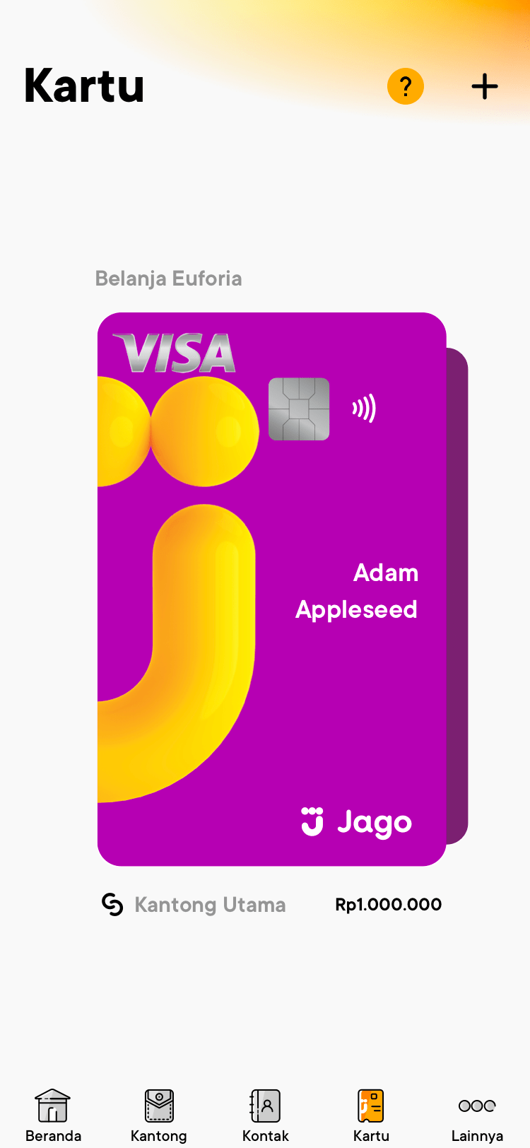 Bank Jago Kartu Debit Jago Visa