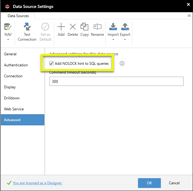 Add NOLOCK to improve performance Support Topics