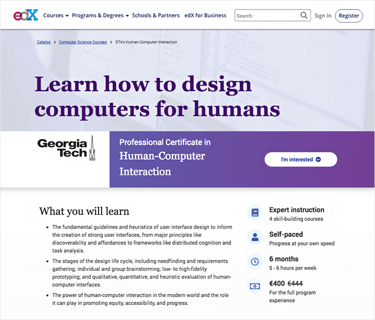 Best interaction design courses online Justinmind