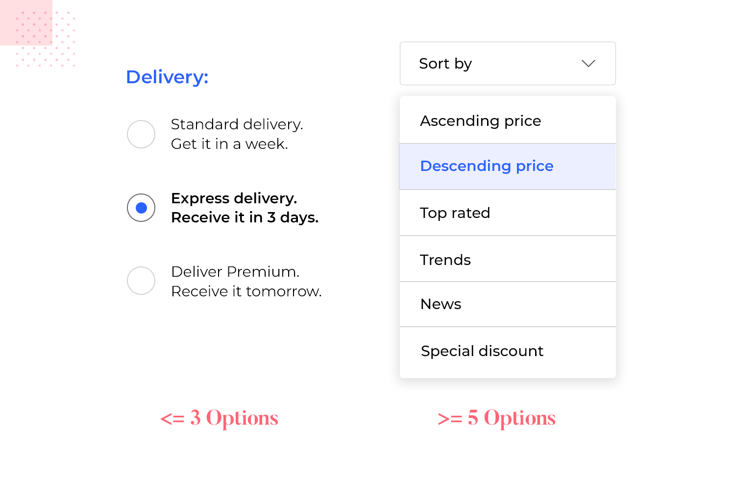 Radio button design easy selection and decisionmaking Justinmind