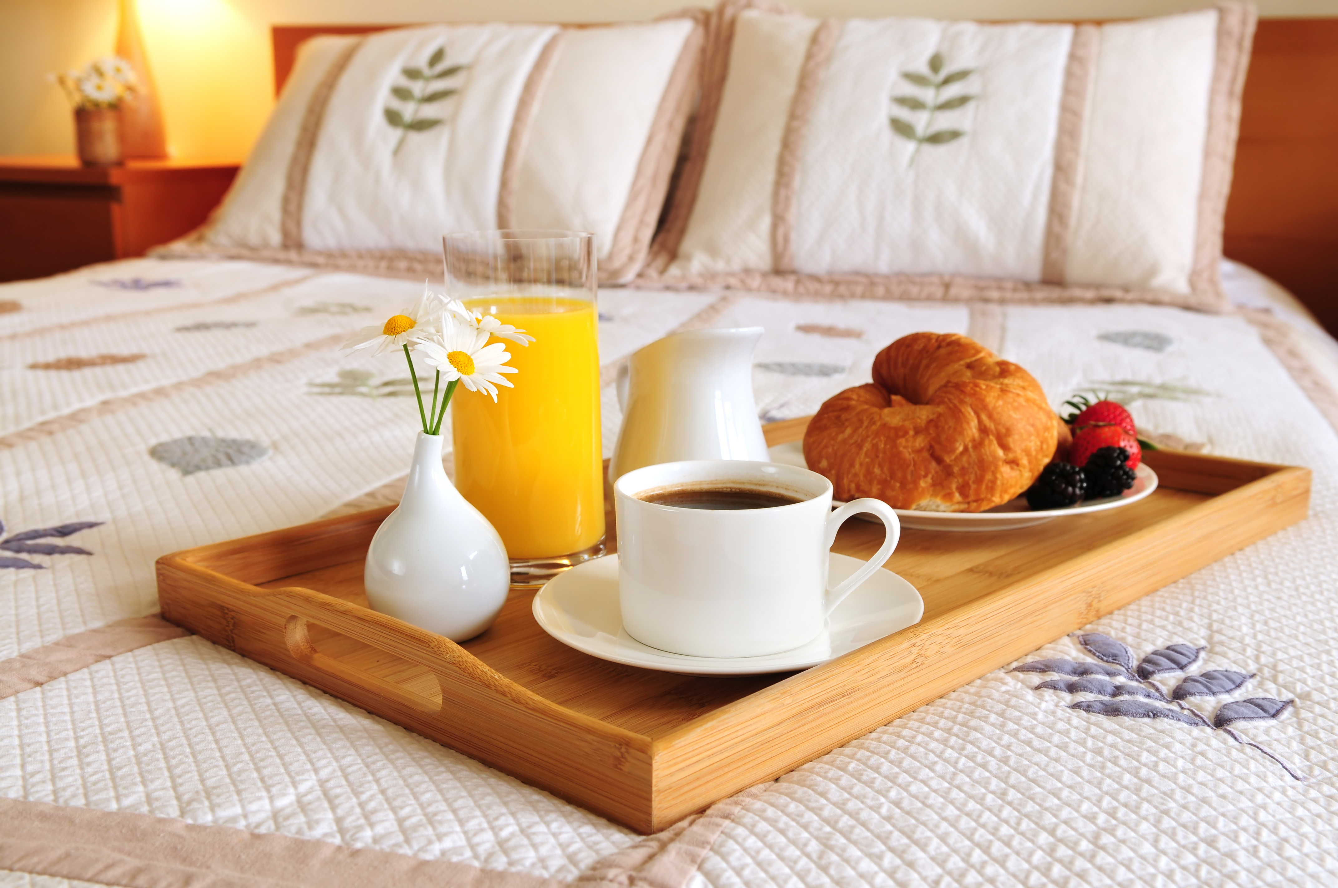 breakfast in bed hotel room Kaleidoscope Fighting Lupus