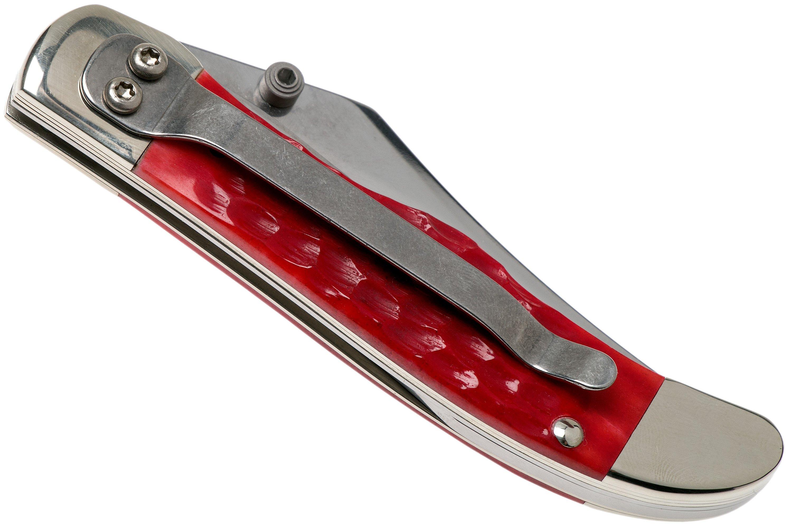 Case Kickstart Mid Folding Hunter Dark Red Bone, Standard Jig, Peach