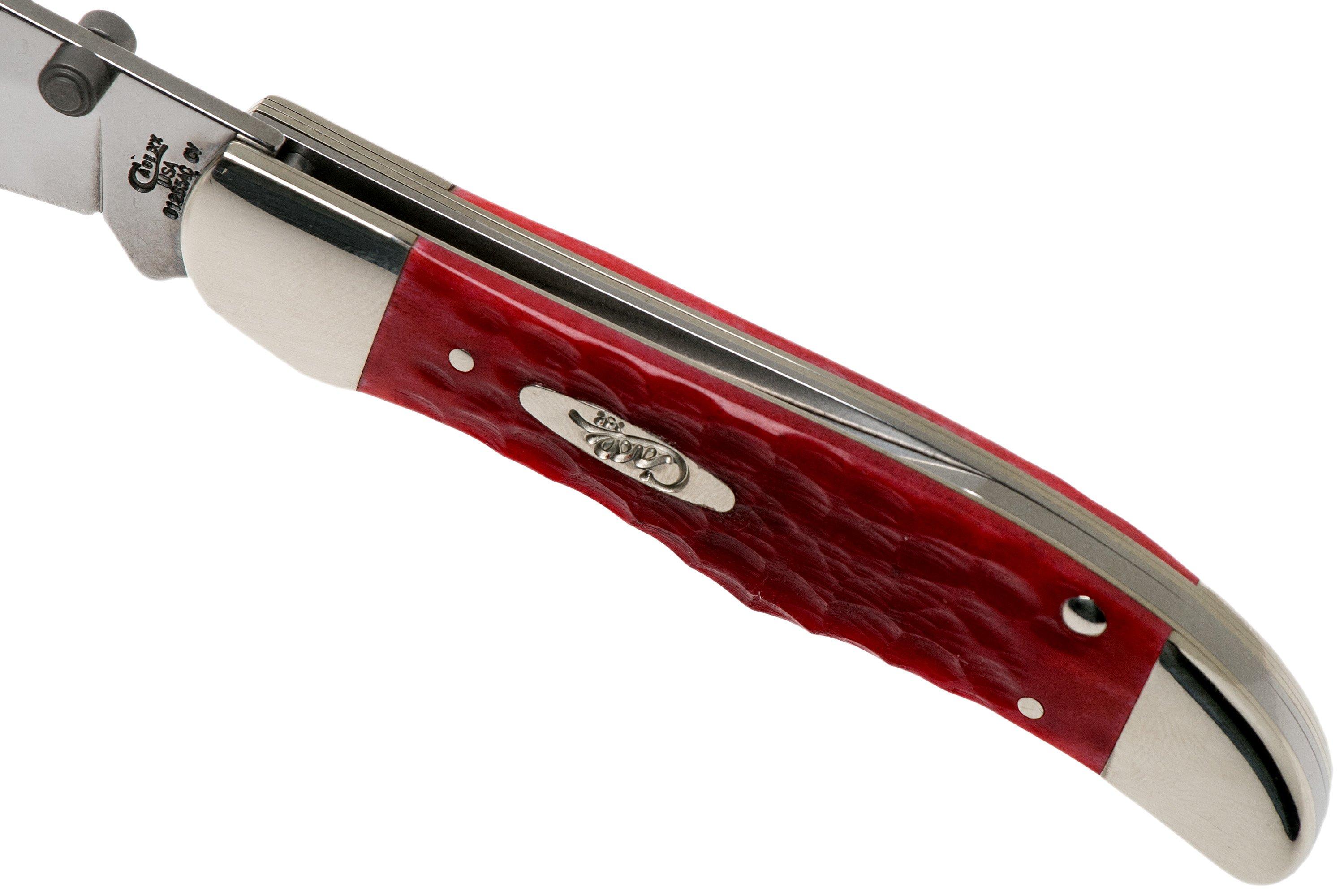 Case Kickstart Mid Folding Hunter Dark Red Bone, Standard Jig, Peach