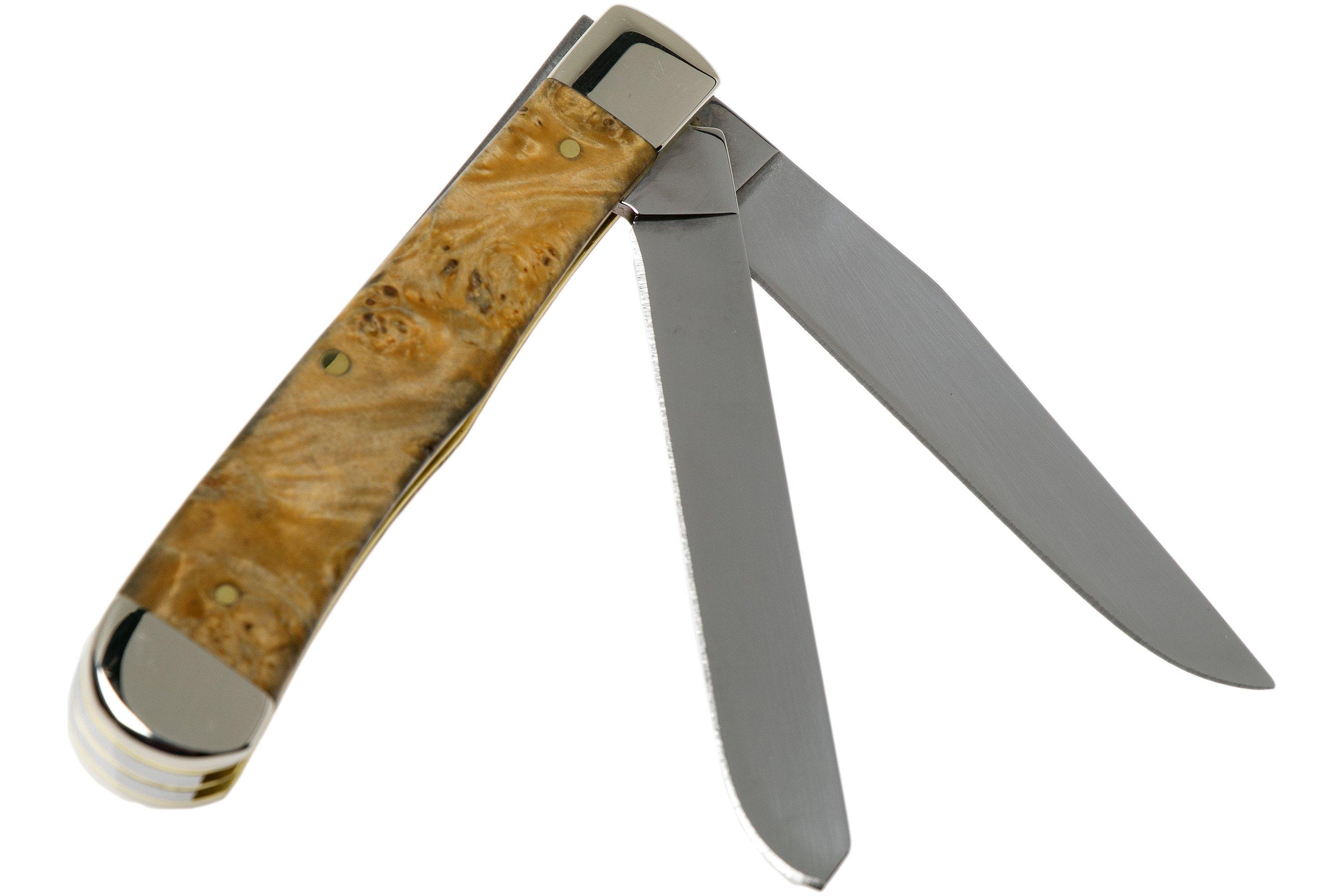 Case Knives Trapper Natural Box Elder Burl, 16560, 7254 SS zakmes