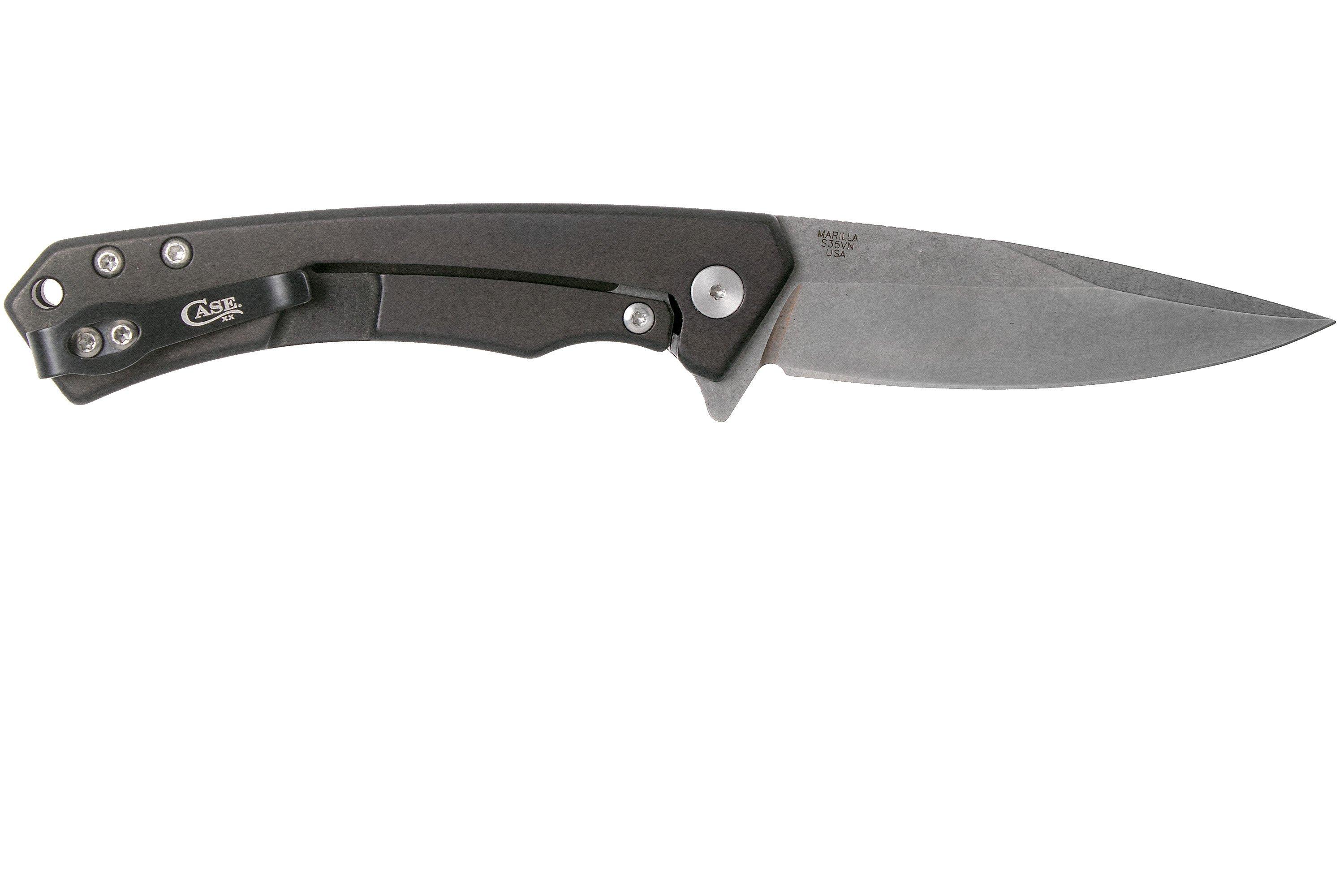 Case The Marilla, Black Anodized Aluminum, S35VN, Black G10 Inlay, 25880 pocket knife