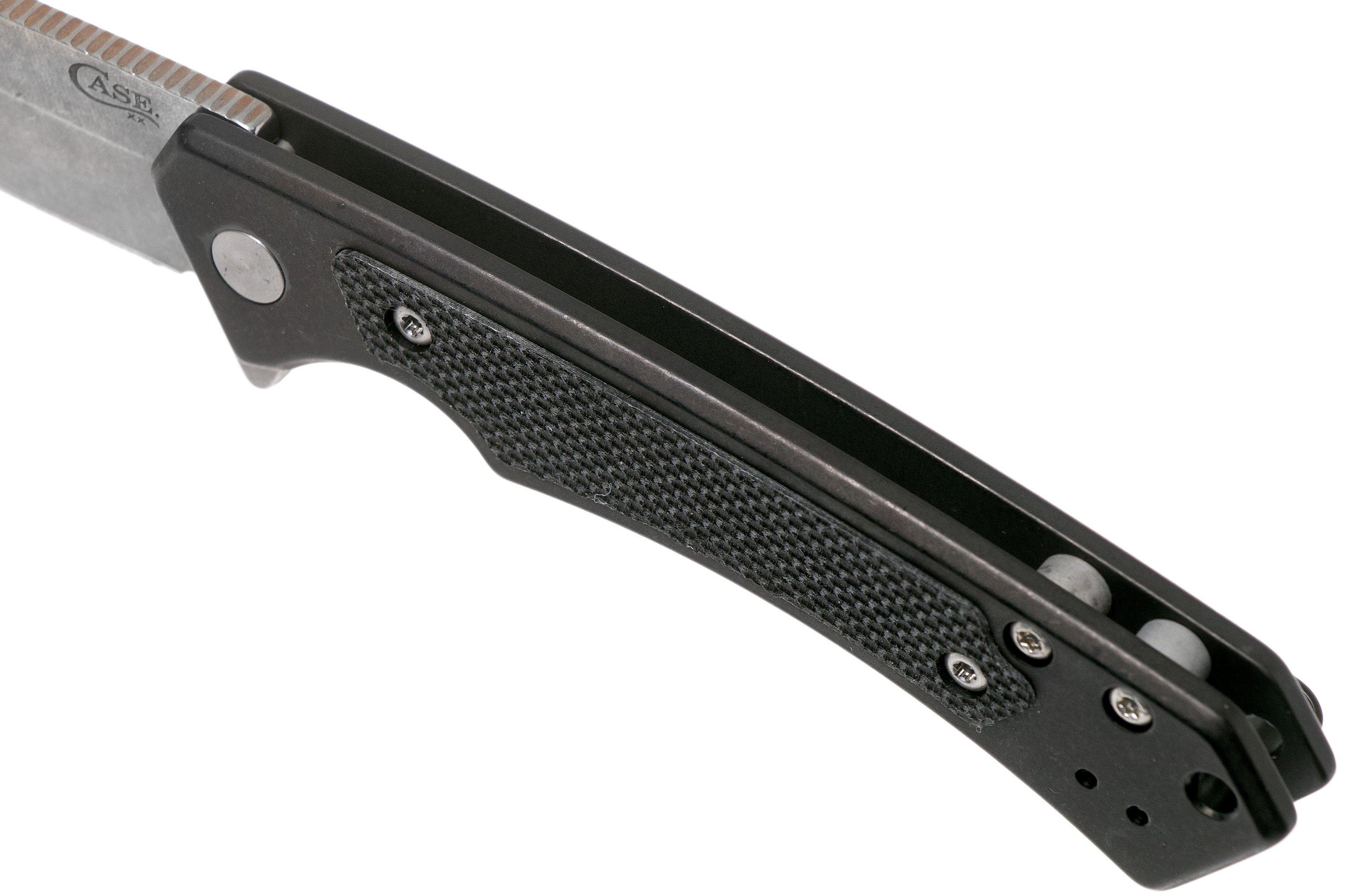 Case The Marilla, Black Anodized Aluminum, S35VN, Black G10 Inlay