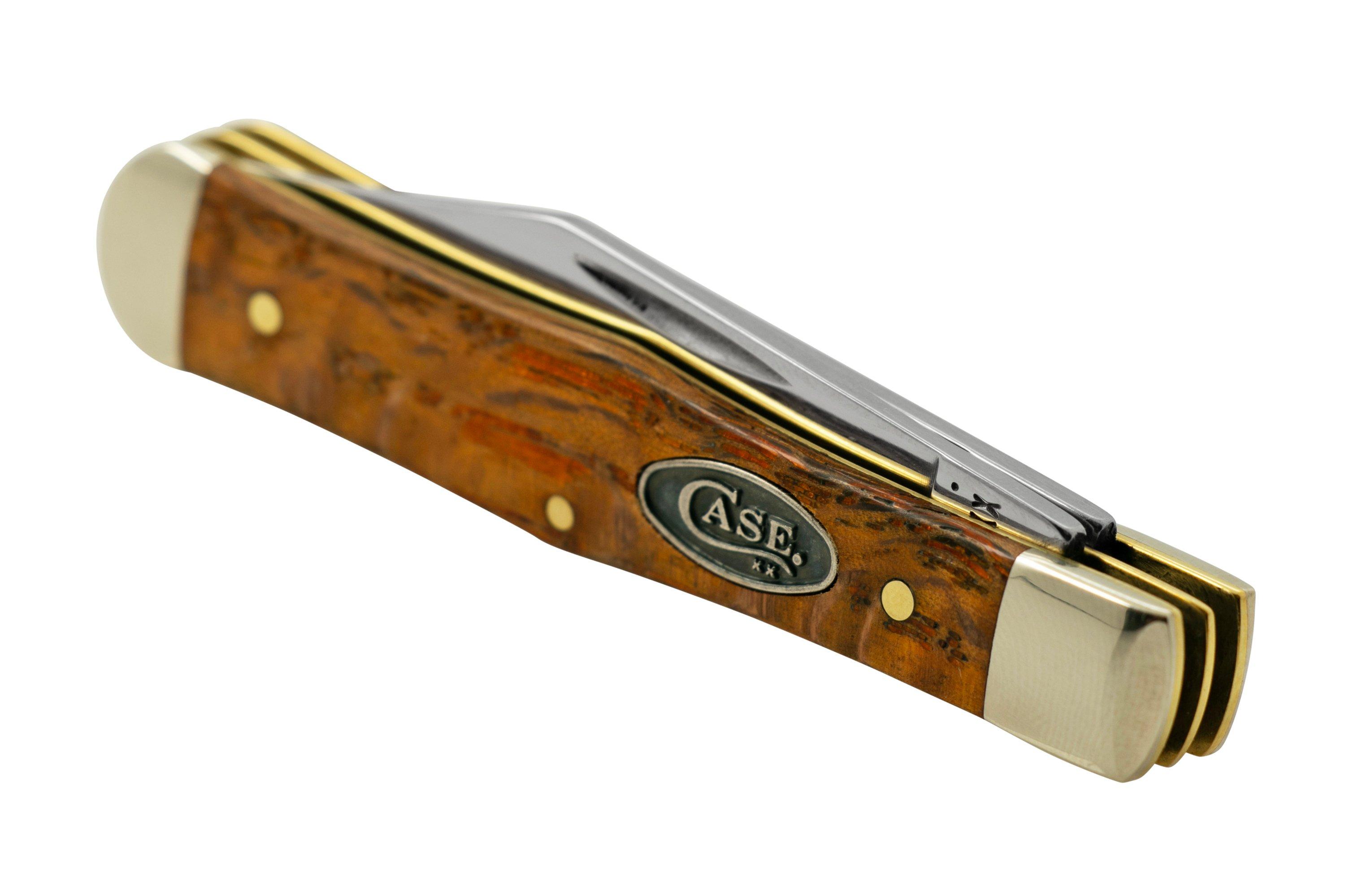 Case Small Swell Center Jack, Yellow Curly Oak 47129, 7225 SS, pocket