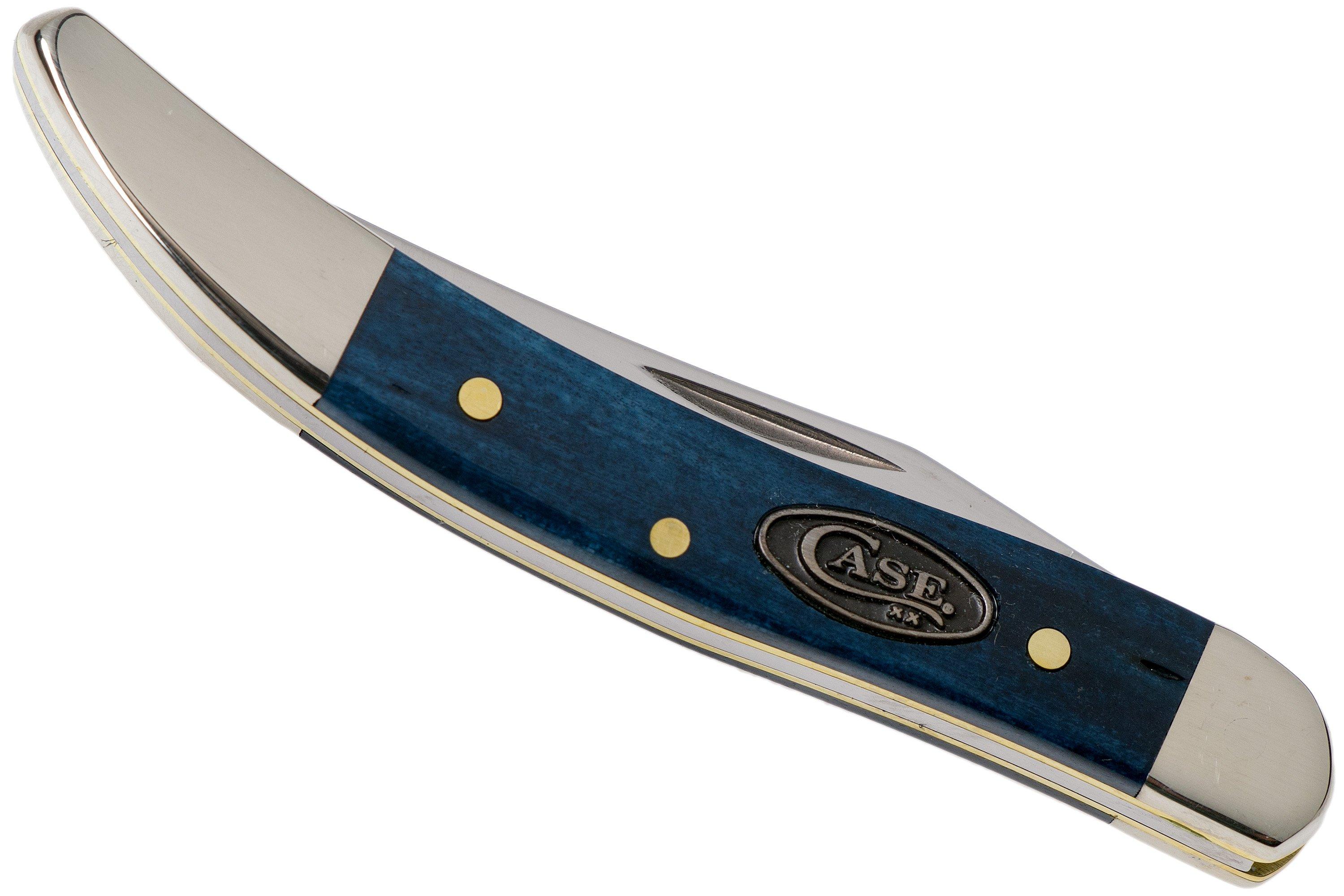 Case Small Texas Toothpick Mediterranean Blue Bone, Smooth, 52804