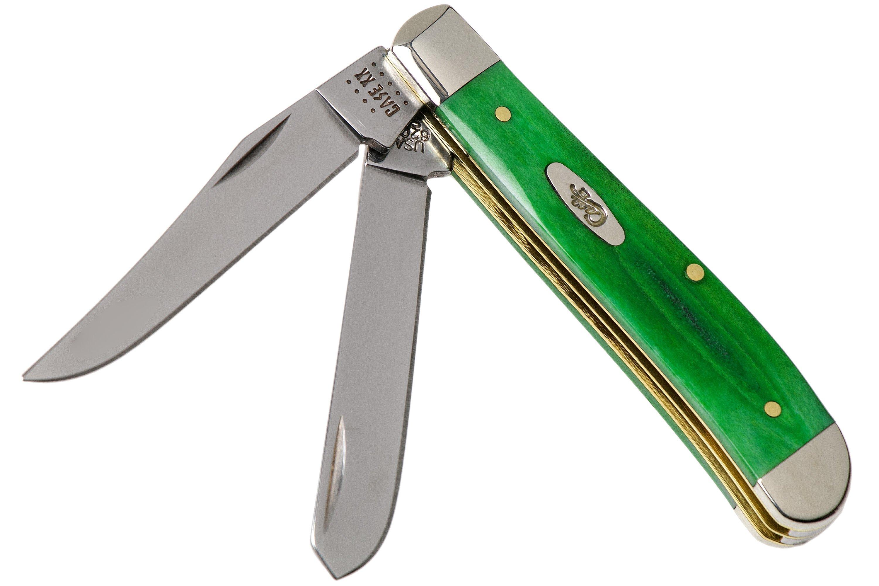 Case Mini Trapper Brilliant Green Bone, Smooth, 52824, 6207 SS pocket