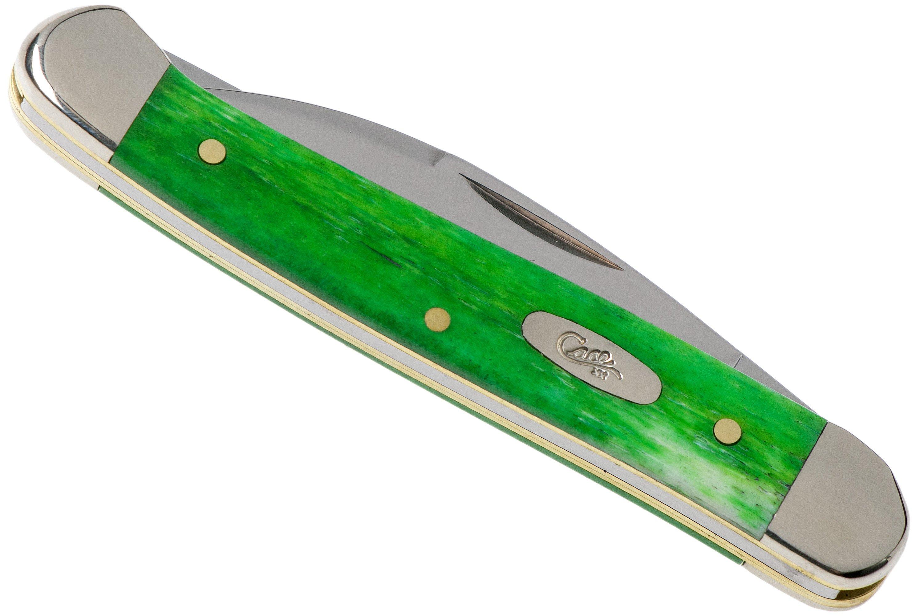 Case Mini Copperhead Brilliant Green Bone, Smooth, 52825, 62109W SS