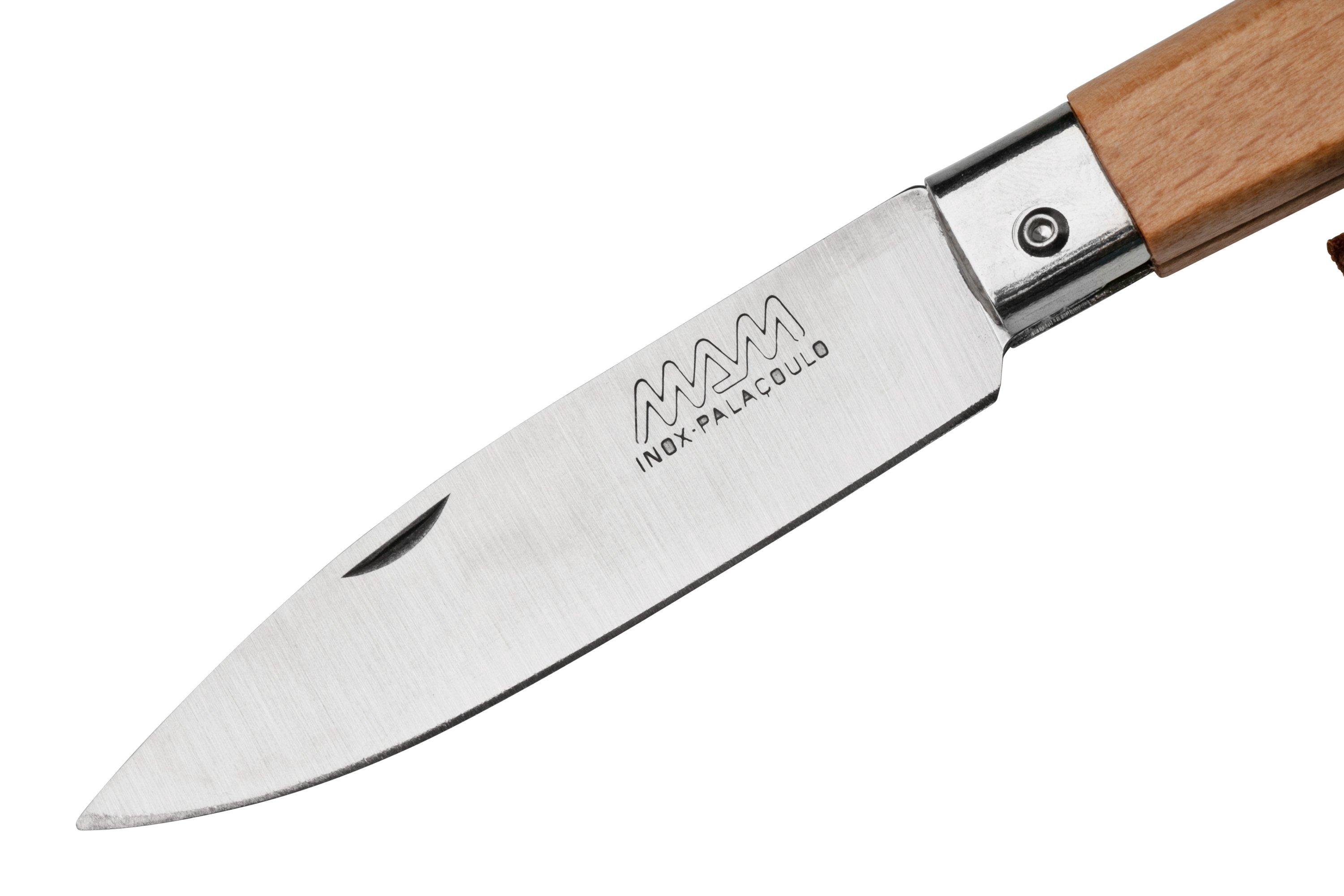 MAM Operario Beech Wood Satin Finish Leather Strap, 2037 pocket knife