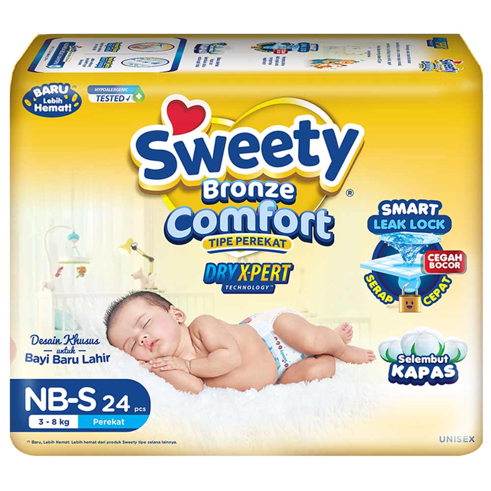 Sweety Bronze Comfort Diapers 24'S New Born KlikIndomaret