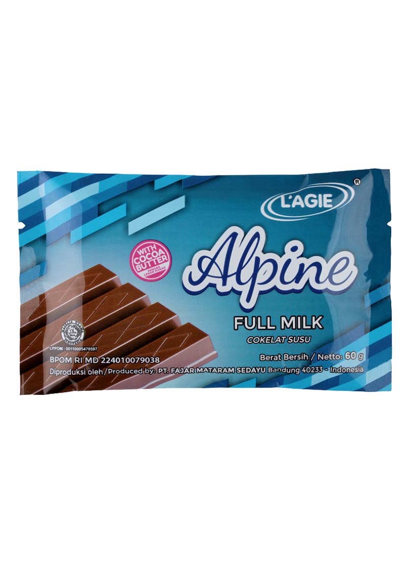 L'agie Chocolate Alpine Full Milk 60G | Klikindomaret